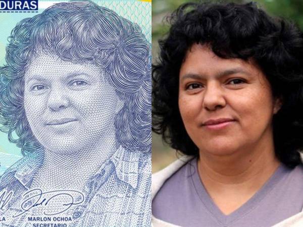 Berta Isabel Cáceres Flores, una líder indígena lenca, feminista y activista del medio ambiente hondureña, se convierte en la primera mujer en aparecer como protagonista en una emisión del país. Así luce el nuevo billete de 200 lempiras: