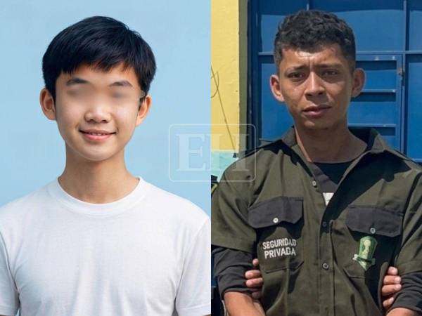 Un guardia de seguridad, identificado como Sandro Josué Martínez, de 23 años, fue detenido por el asesinato de un adolescente de origen chino en la capital de Honduras.