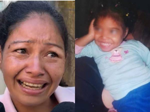 Momentos de tristeza y dolor vive la madre de la pequeña Siloé Argueta, de 3 años, quien perdió la vida tras sufrir graves quemaduras en el incendio registrado en la colonia Las Delicias de La Ceiba, Atlántida.
