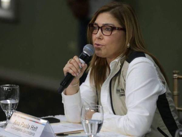 Ana Paola Hall, consejera presidenta del CNE.