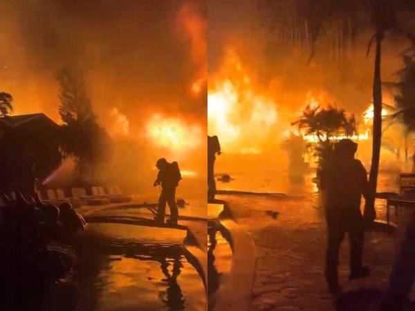 Este lunes 2 de marzo se registró un fuerte incendio en un reconocido hotel de Roatán. Las imágenes muestran un siniestro de gran magnitud.