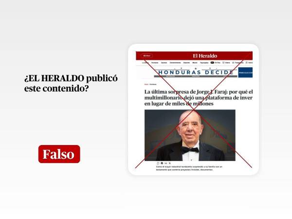 Captura de pantalla a un supuesto artículo de EL HERALDO, adaptado a esta cartela.