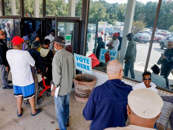 Georgia, un estado clave en la elección del próximo presidente de Estados Unidos, abrió la votación anticipada el martes 15 de octubre.