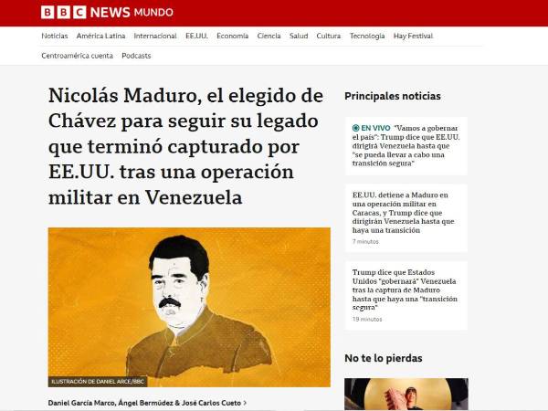 El presidente de Estados Unidos, Donald Trump, confirmó la madrugada de este sábado -3 de enero- que el presidente venezolano, Nicolás Maduro, fue capturado junto a su esposa, Cilia Flores, durante una operación se llevó a cabo en colaboración con las fuerzas del orden estadounidenses. Así informó el mundo su captura.