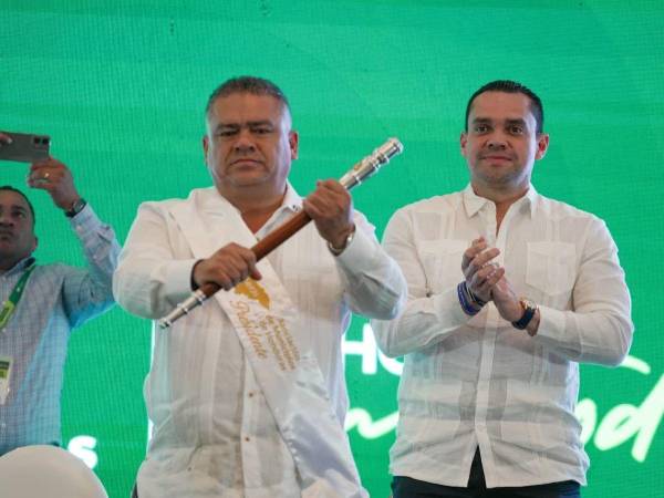Tomás Zambrano, presidente del Congreso Nacional, en la asamblea de la Asociación de Municipios de Honduras (Amhon).