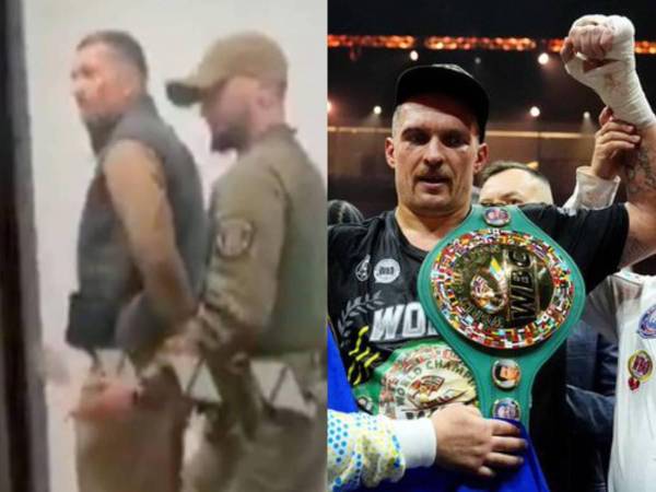 El boxeador Oleksandr Usyk se vio sorprendio al llegar a Cracovia, Polonia, al ser detenido por la autoridades del centro aeroportuario
