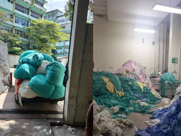 Estado de la lavandería. Imágenes difundidas en redes sociales.