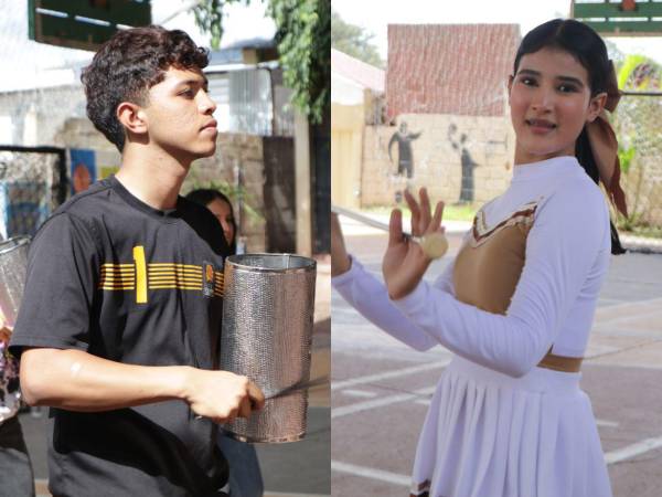 La banda marcial y las palillonas del Técnico Honduras ensayan con disciplina cada sábado para engalanar los desfiles patrios del 15 de septiembre.