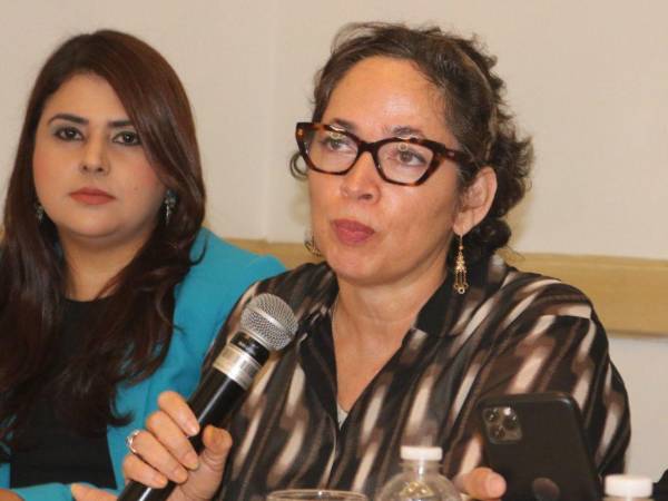 La exfiscal de derechos humanos, Sandra Ponce, durante su interevención.