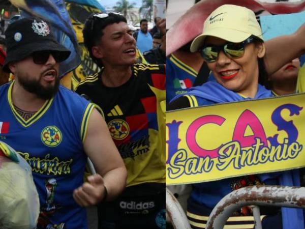 En Tegucigalpa se ven muchas camisas de los colores del Olimpia, pero los aficionados del América han sorprendido al llegar de varias partes para juego de la Copa de Campeones de la Concacaf