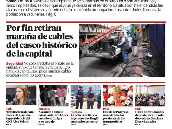 Virus del sarampión ya circula en el país