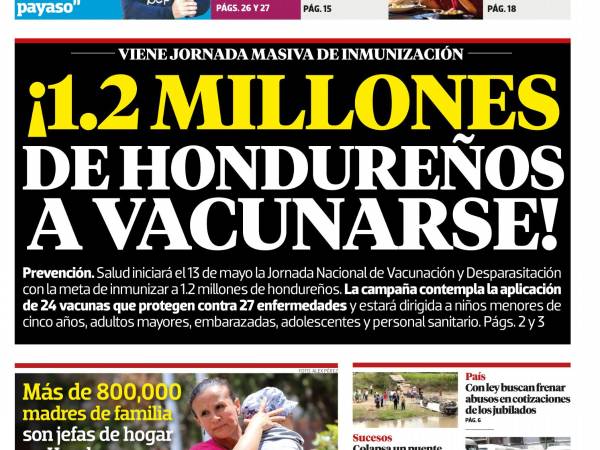 ¡1.2 millones de hondureños a vacunarse!