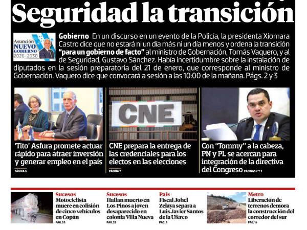 La presidenta Castro ordena a Gobernación y Seguridad la transición