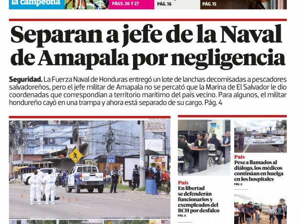 Separan al jefe de la Naval de Amapala por negligencia