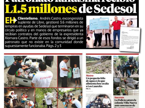 Patronato fantasma recibió L1.5 millones de Sedesol