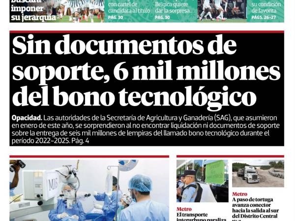Sin documento de soporte, 6 mil millones del bono tecnológico