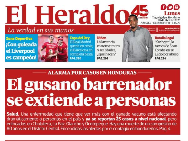 El gusano barrenador se extiende a personas