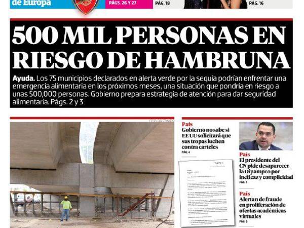 500 mil personas en riesgo de hambruna