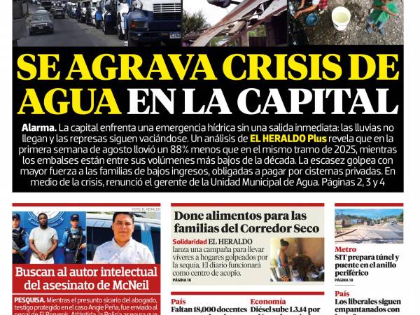 Se agrava la crisis de agua en la capital