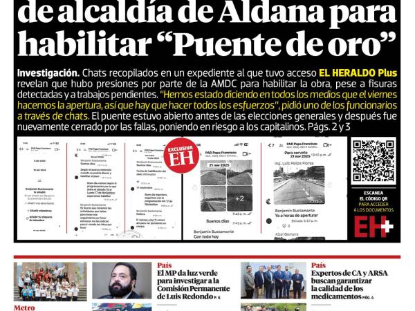 Chats revelan presiones de alcaldía de Aldana para habilitar Puente de oro