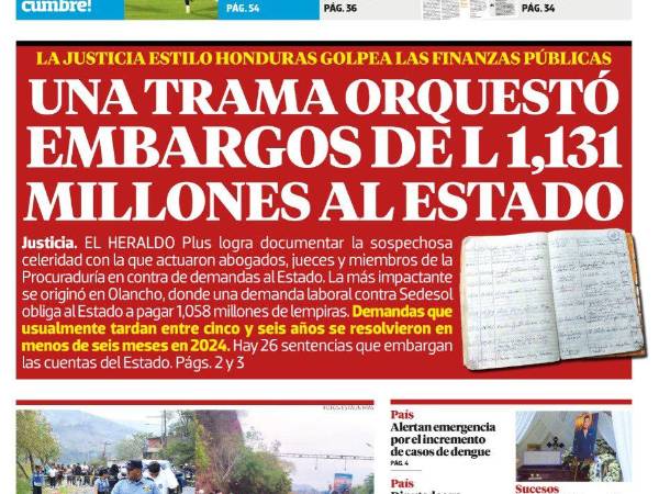 Una trama orquestó embargos de L1,131 millones al Estado