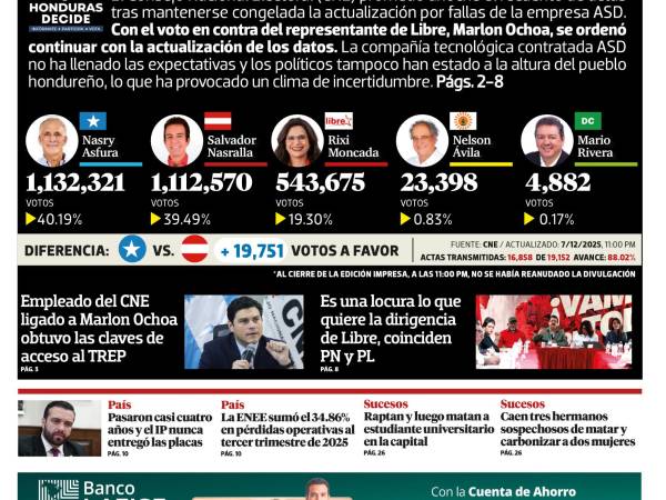 CNE promete reanudar conteo tras falla de ASD
