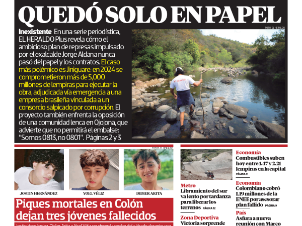 Represa Jiniguare quedó solo en papel