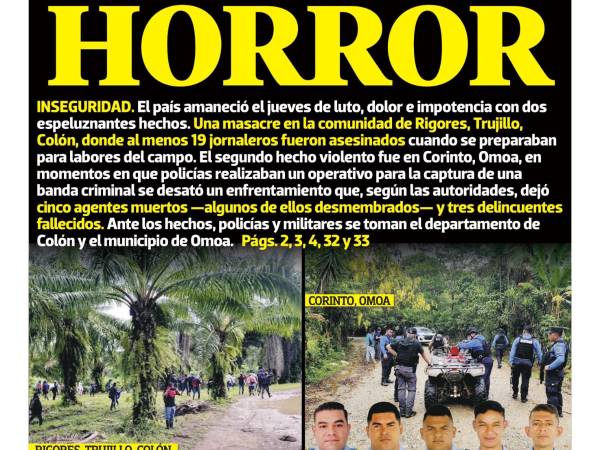 Horror: Ola de violencia sacude al país
