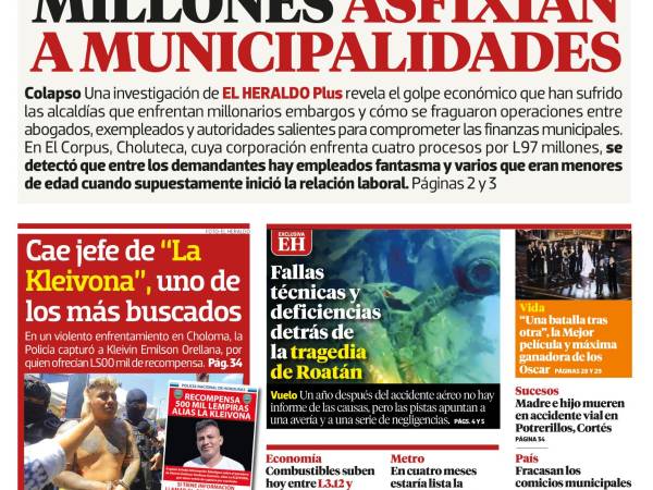 Embargos por L277 millones asfixian a municipalidades