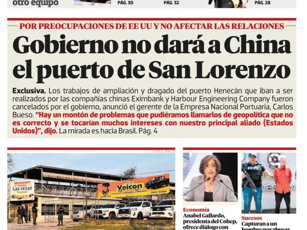 Gobierno no dará a China el puerto de San Lorenzo