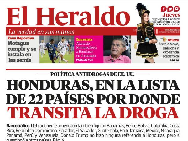 Honduras, en la lista de 22 países por donde transita la droga