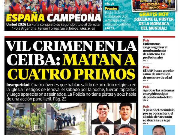 Vil crimen en La Ceiba: matan a cuatro primos