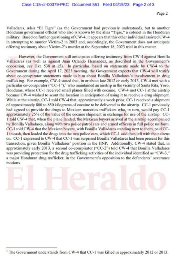 Cachiro rectifica y desliga a “El Tigre” Bonilla de asesinato y se lo implica a coronel de las FF AA