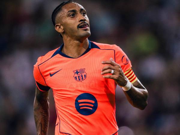 Raphinha anotó el gol del gane ante el Nottingham Forest.