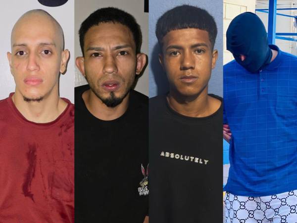 Los detenidos cuando fueron reseñados en las instalaciones de la Dirección Policial de Investigaciones (DPI).