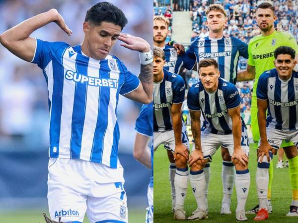 Luis Palma fue titular y salió al minuto 68 en el partido con el Lech Poznań.