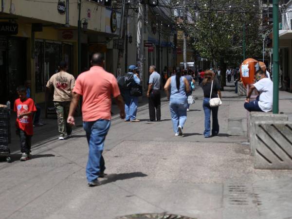 Durante todo el paseo Liquidámbar, las autoridades municipales marcaron los espacios asignados a cada vendedor con pequeños puntos azules, delimitados en espacios de 1.50 × 1.50 metros.