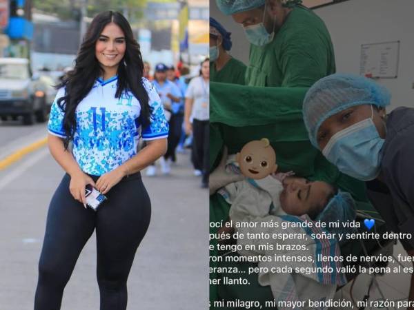 Guapa periodista y exjugador del Motagua anunciaron en nacimiento de su hijo. Así los presumieron en redes sociales.