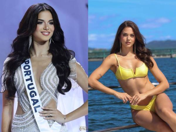 Camila Vitorino, de 26 años y natural de Setúbal, posa con la banda de Miss Universo Portugal 2025 y se perfila como una de las favoritas a ganar el certamen mundial.
