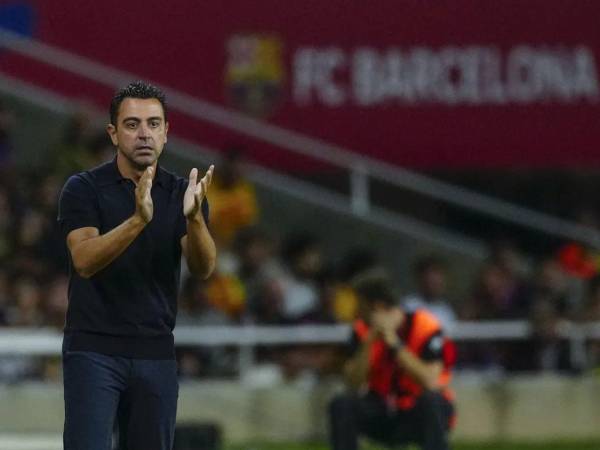 Xavi Hernández durante su etapa como técnico del Barcelona.