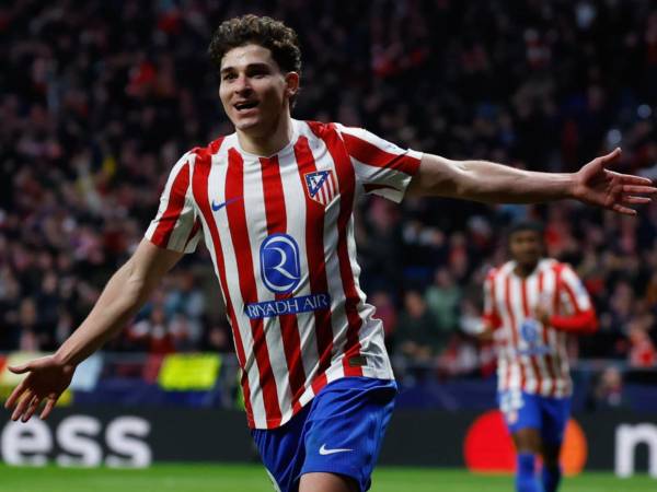 Julián Álvarez anotó dos tantos en el juego del Atlético de Madrid ante el Tottenham.