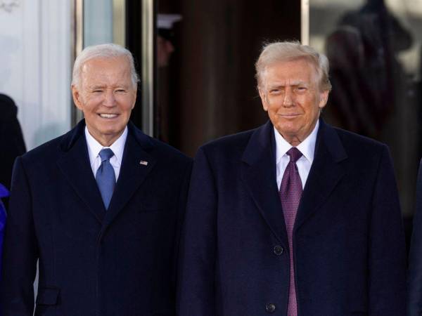 Biden y Trump se reunieron unos momentos antes de la ceremonia de investidura.