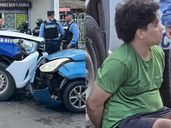 Una persecución policial terminó en un choque vial y la detención de presuntos asaltantes en Loarque.