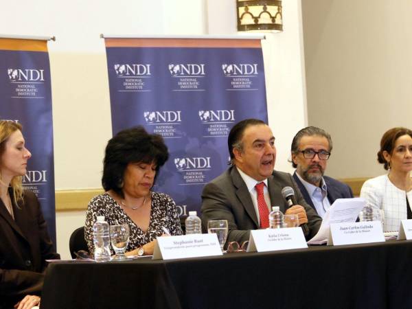 La Misión de Estudio y Acompañamiento Electoral del Instituto Nacional Demócrata, presentó un informe preliminar, sobre los diálogos sostenidos con actores políticos y la sociedad civil.
