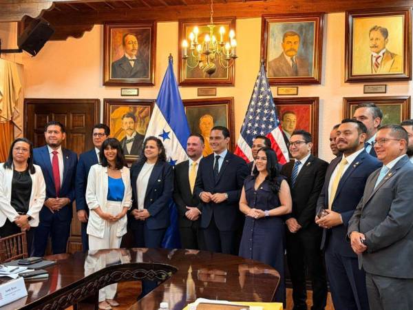 Los personeros de la Embajada de EE UU fueron recibidos en el Congreso Nacional.