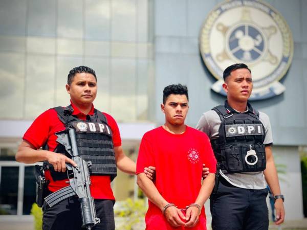El supuesto pandillero fue capturado por agentes de la Dirección Policial de Investigaciones (DPI).