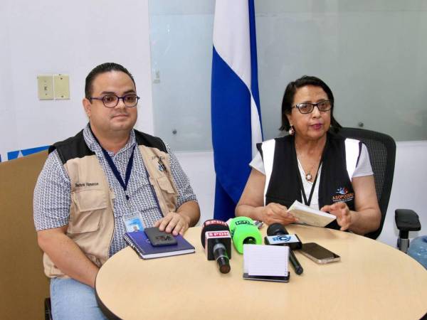 Los defensores de los derechos humanos Jorge Jiménez y Dina Meza, quienes denunciaron la situación en la que está un periodista que quedó amparado en el Mecanismo de Protección.