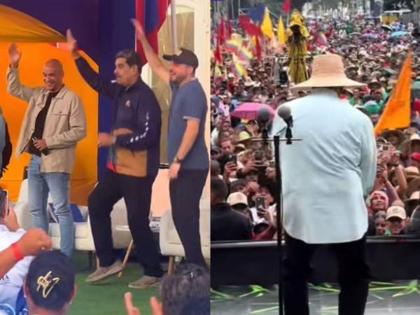 Capturas de pantalla de videos de TikTok sobre los bailes de Maduro.