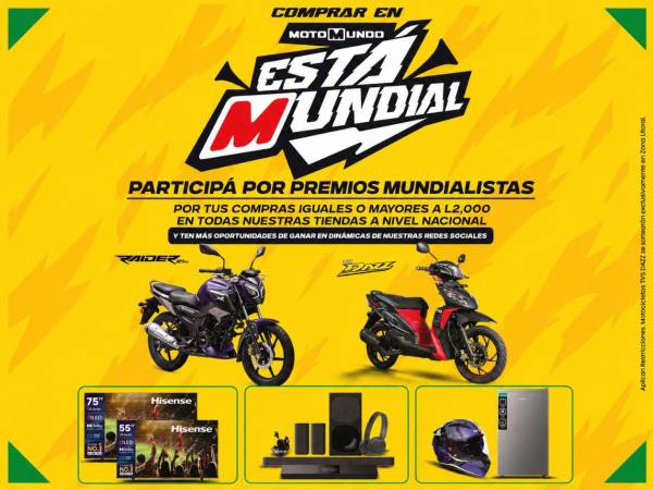 Motomundo premiará a sus clientes con motocicletas, televisores y artículos tecnológicos durante la campaña.