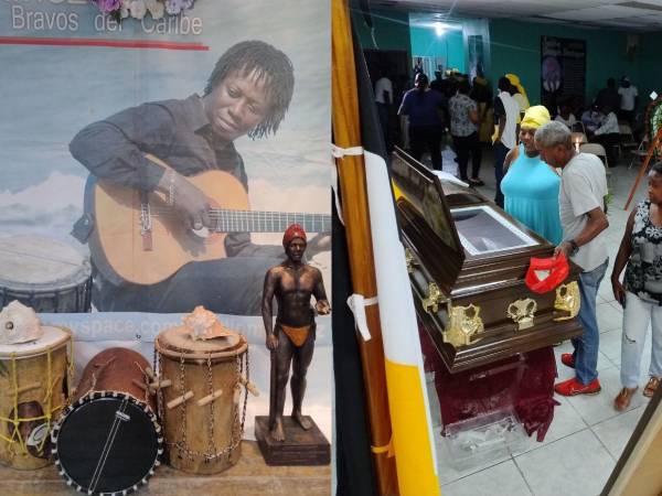 Familiares y amigos le rindieron homenaje al artista hondureño, Aurelio Martínez, Suazo en La Ceiba.